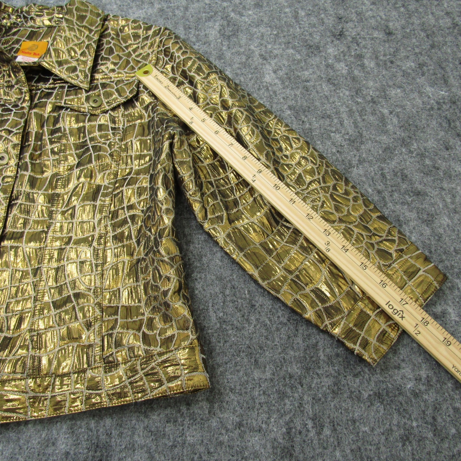 Ruby Rd. Jacket Button Up Collared Neck Womens 12… - image 14