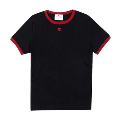 Courreges Damen Kurzarm T-Shirt 151104048