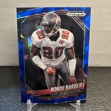 2025 Panini Prizm Black - Ronde Barber - #143 Blue Ice Prizm #/125