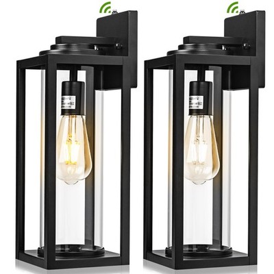 16 inch Dusk to Dawn Outdoor Wall Light - 2 Pack Exterior Waterproof Outside ...