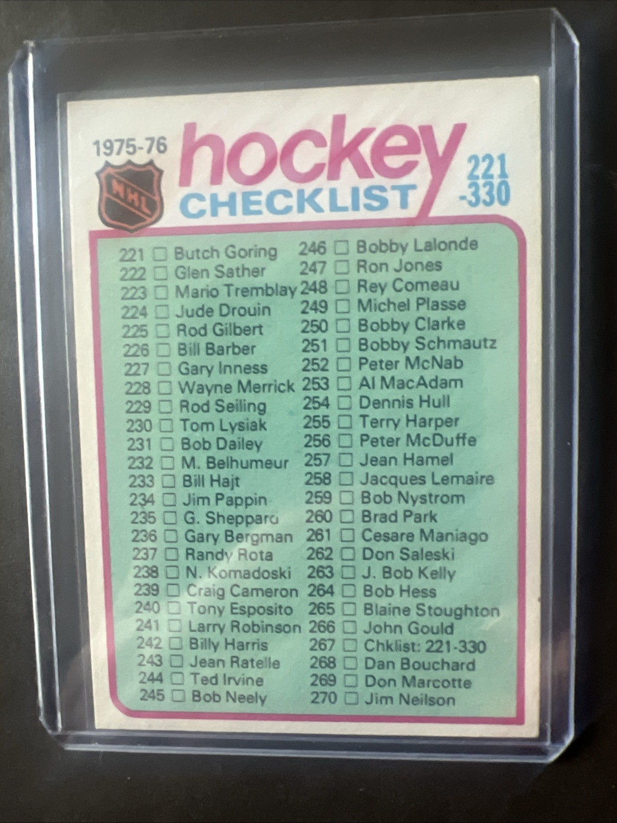1975-76 Topps - Checklist Cards 221-330 #267