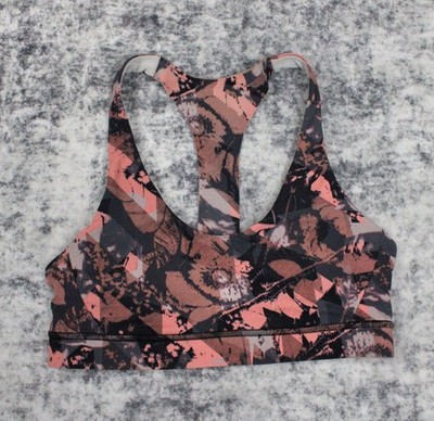 Lululemon Break Free Sports Bra Women's 8 Multicolor Floral Print Athletic