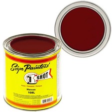 1 Shot Lettering Enamel Maroon 108L   4oz Pinstriping Paint