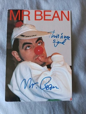Alte Original Autogrammkarte Mr Bean/Rowan Atkinson
