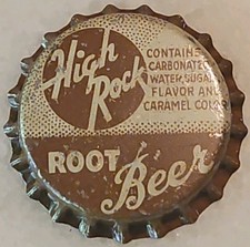 Ancien bouchon de bouteille de bière High Rock Root couronne jamais utilisé