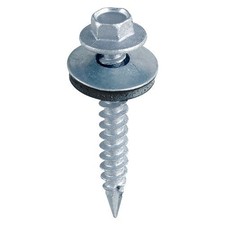 TIMCO Hex Sl Timber Screw W16 - BZP 6.3 x 80 Silver Pack 100