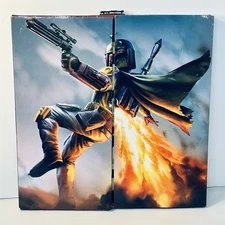 NEW Star Wars Halex Darth Vader Steel Tip Dartboard Game 2 Sided W/ Boba Fett