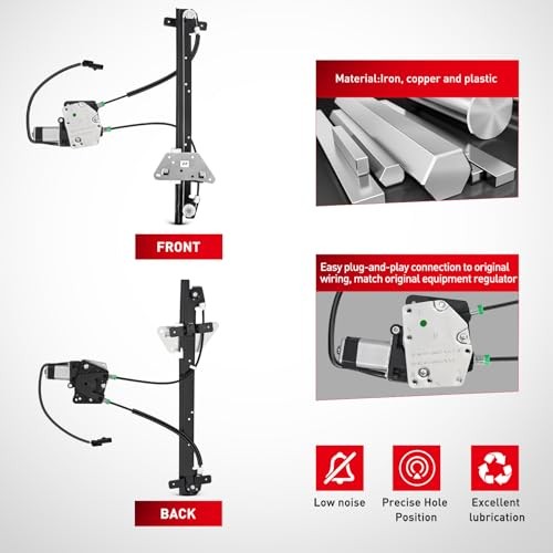 TRQ Power Window Regulator W/ Motor Driver Side Left LH For - View #3