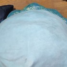 Plush Rhinoceros Throw Pillow, Blue  White Polyester Stuffed Animal SquishMellow — photo 3