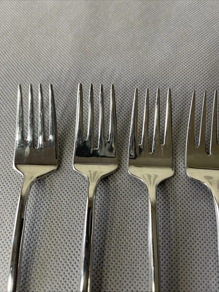 Vintage Stainless Steel Flatware The Main Course Lot of 6 Salad Forks - Image 2 of 4