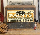 Antique Vtg Industrial Tin Tacker Sign Pee Gee Paints Advertising Hardware
