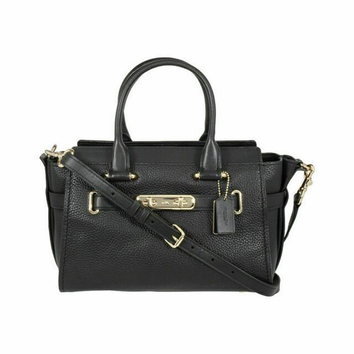 Coach Swagger 27 Satchel Bag 27 ןמ - Black - Picture 1 of 1