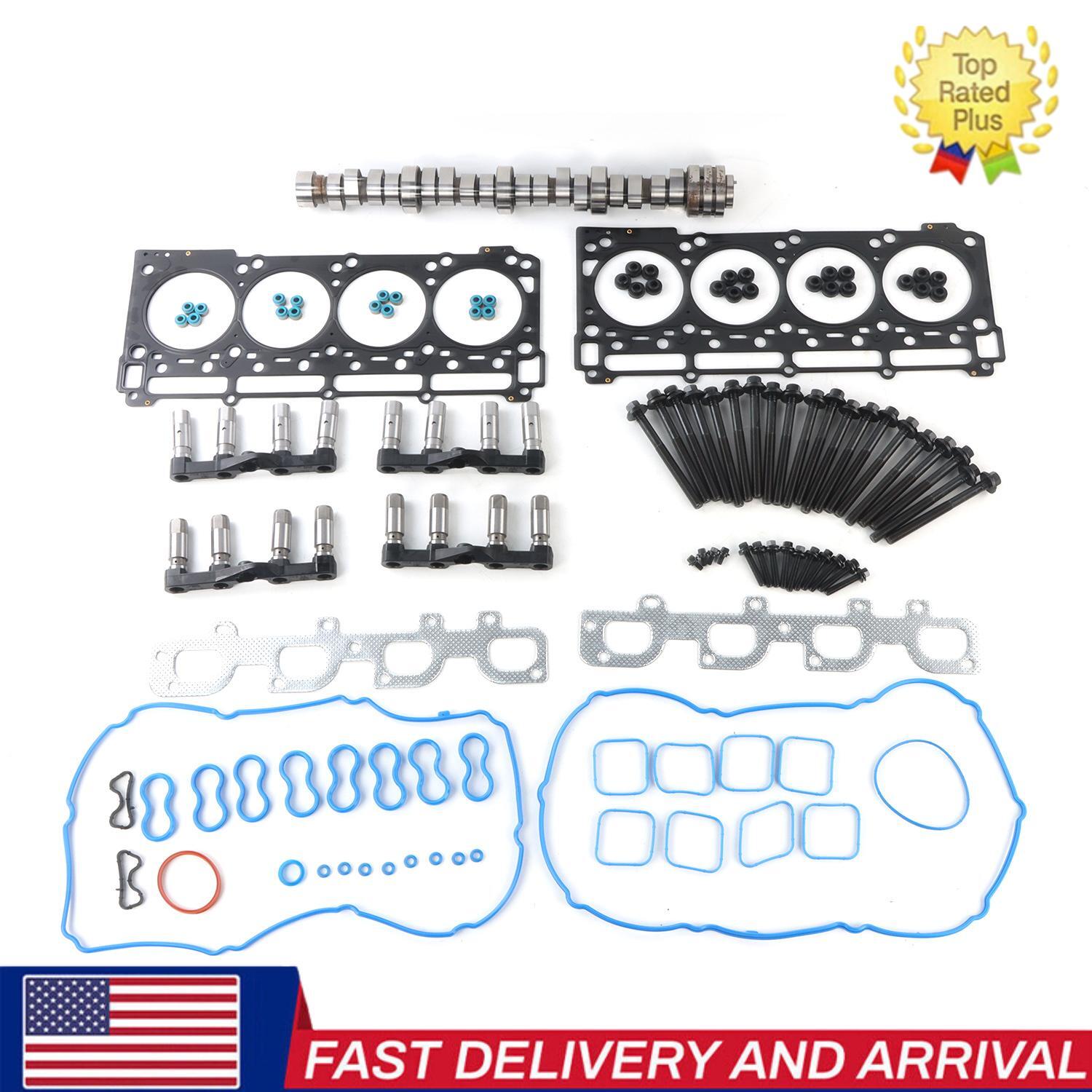 6.4L MDS Lifters Kit with Cam Head Gasket Bolts for 11-19 Challenger Charger Cherokee