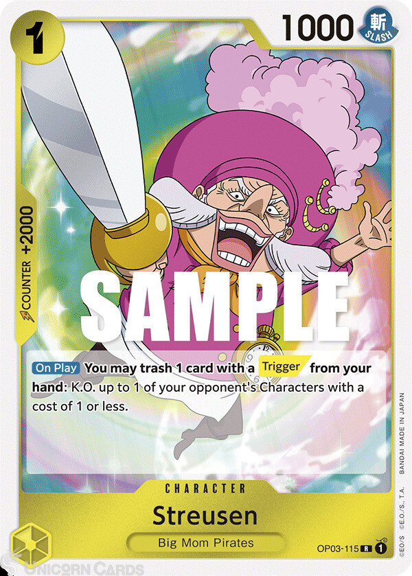 OP03-115 Streusen :: Rare One Piece TCG Card :: OP03: Pillars of Strength ::