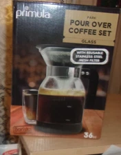 Park Glass Pour Over Coffee Set  36 oz, BY PRIMULA NEW IN B0X