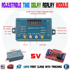 DC 5V 10A Adjustable Time Delay Relay Module LED Digital Timer Switch + Case