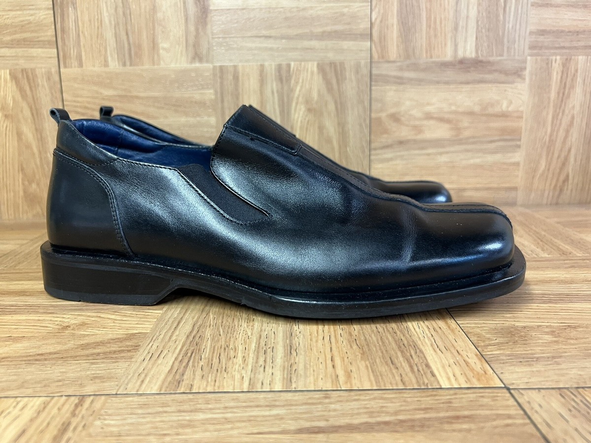 Balcony Bucci Split-toe Loafers VTG Bacco Bucci Split Toe Slip On Loafer Black Leather Sz 8  main image 3