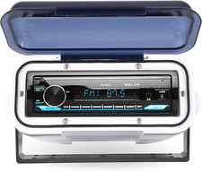 Belva BMRC6W White Fully Enclosed Marine Radio Cover/Radio Splash Guard for Deck