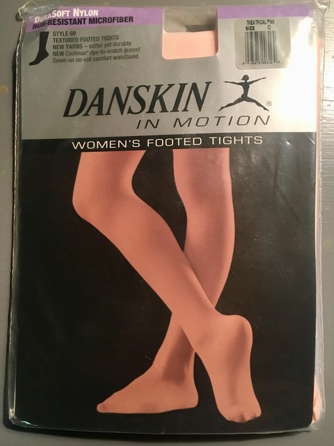 Footed Tights Size C Theatrical Pink 