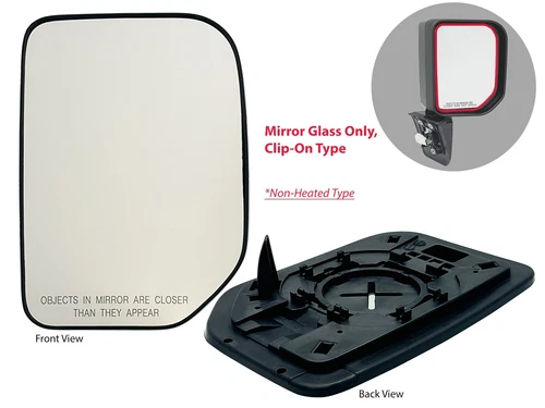 Non-Heated Mirror Glass Fits 2007 - 2014 Toyota FJ Cruiser Passenger Right Side