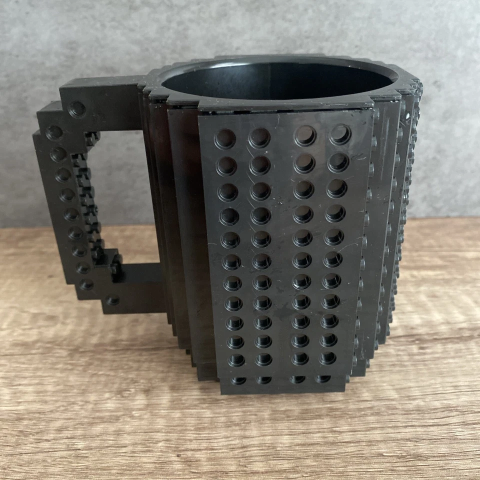 Taza de café negra de ladrillo construida 12 oz LEGO HÁGALO USTED MISMO bloques de construcción Foto 4 de 4
