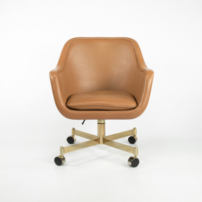1969 Ward Bennett for Brickel and Associates Bumper Desk Chair Leather 5x Avail