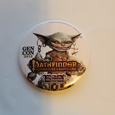Gen Con 2015 Pathfinder Adventure Card Game Promotional Pin Wrath the ...