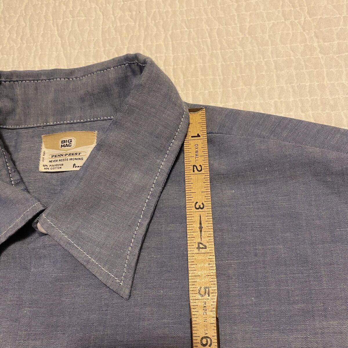 VINTAGE Big Mac Shirt Mens Medium Button Up Blue Pennys Long VINTAGE Big Mac Shirt Mens Medium Button Up Blue Pennys Long