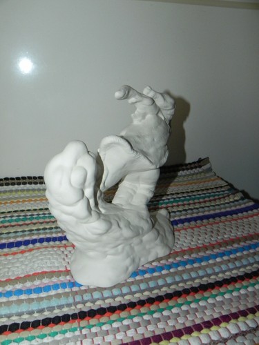 Biscotto in ceramica Babbo Natale sci: pulito e cotto TU dipingi circa 9 x 7,5" - Foto 6 di 12