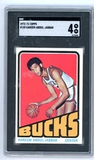 1972-73 Topps KAREEM ABDUL-JABBAR Bucks #100 SGC 4 VG/EX Condition!