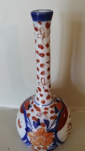 Antique Japanese meji period imari porcelain bottle vase