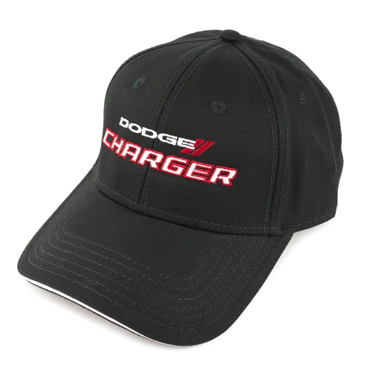 Dodge Charger Black Structured Cotton Sandwich Brim Hat