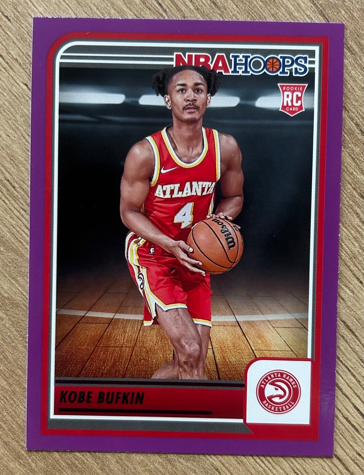 2023-24 Hoops #246 Kobe Bufkin Purple Atlanta Hawks RC