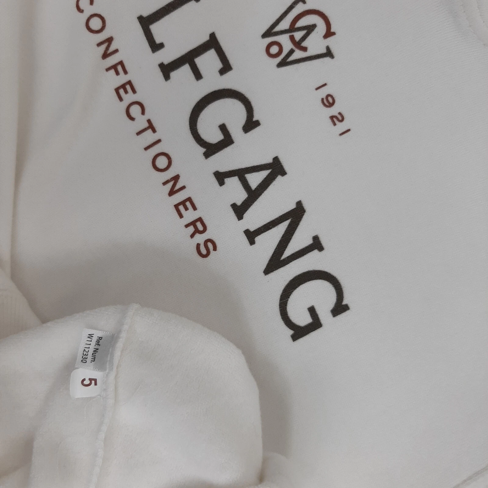 OFF WHITE Rara felpa con cappuccio JA J.America taglia XL Wolfgang Confezionatori bianco panna unisex