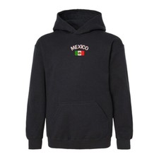 Mexico flag embroidered pullover sweat hoodie, world country flag hoodie