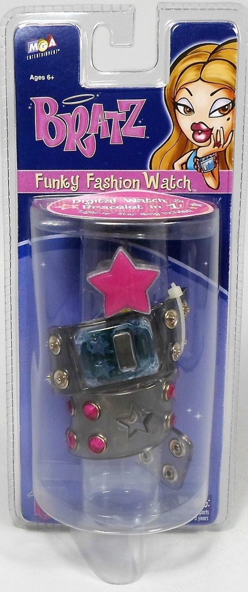 MGA 2002 BRATZ FUNKY FASHION DIGITAL WATCH LIGHT UP STAR RING