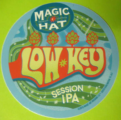 LOW KEY SESSION IPA Beer STICKER Label Magic Hat Brewing, VERMONT India Pale Ale