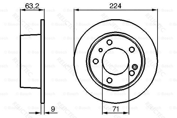 Rear Brake Disc for Citroen:XM 95030547 95661814 4246T3 95661814 
