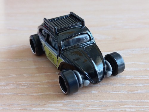 HOT WHEELS LOOSE - CUSTOM VW VOLKSWAGEN BEETLE BLACK LOOSE 1/64 *NUOVO* - Foto 5 di 6