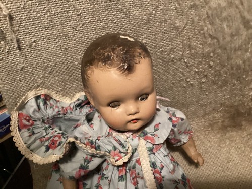 Vintage 1950s Baby Doll —Fair—NOTE HEAD DAMAGE—Eyes Still Move - Picture 3 of 5