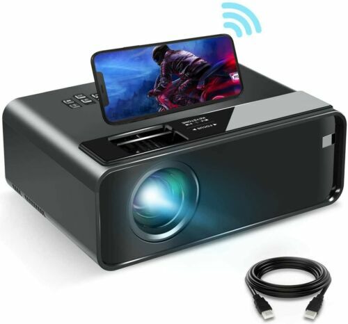TOPTRO X5 1080P Full HD Projector WiFi Bluetooth Home Cinema Black