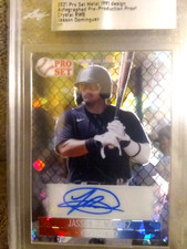 JASSON DOMINGUEZ 1/1 AUTO RC!!! 💥📈  2021 Pro Set Metal CRYSTAL RWB Proof!👽!!!