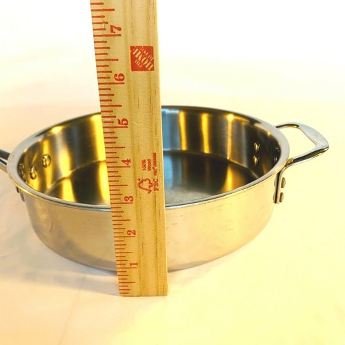 Calphalon Try-ply Stainless 3 Qt Frying Pan 10" Skillet Dual Handle w/ Lid 5003 - Picture 11 of 12