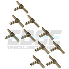  10 Pieces 3/16 HOSE BARB TEE Brass Pipe 3 WAY T Fitting Thread Gas Fuel Water