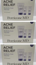 PERRICONE MD ACNE RELIEF PREBIOTIC ACNE THERAPY 30-DAY REGIMEN BOXED (LOT OF 3)