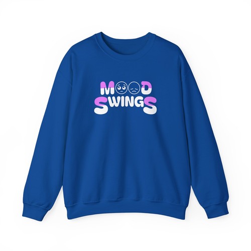 Mood Swings Unisex Graphic Sweatshirt, Minimalist Sweatshirt, Trendy Sweater - Picture 5 of 13
