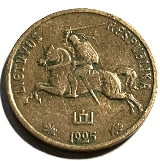 elf Lithuania 5 Centai 1925 Knight Horse 019