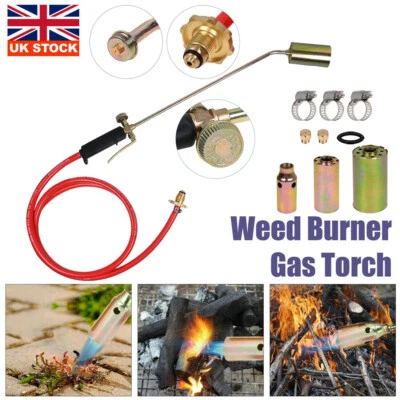Blow Torch Gas Torch Gun Camping Flame Maker Weed Burner BBQ Tool 3 Nozzles Set