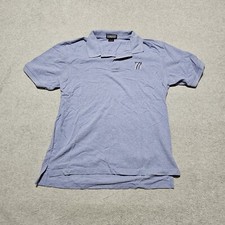 Vintage BMW Polo Shirt Mens  Medium Blue "The New 7" Lands End Cotton