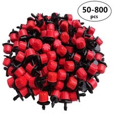 50-800pcs Adjustable Irrigation Drippers Sprinklers 1/4'' Emitter Sprinklers